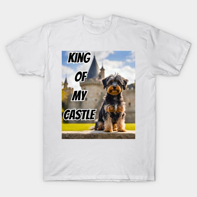 King of My Castle Yorkipoo T-Shirt by Doodle and Things